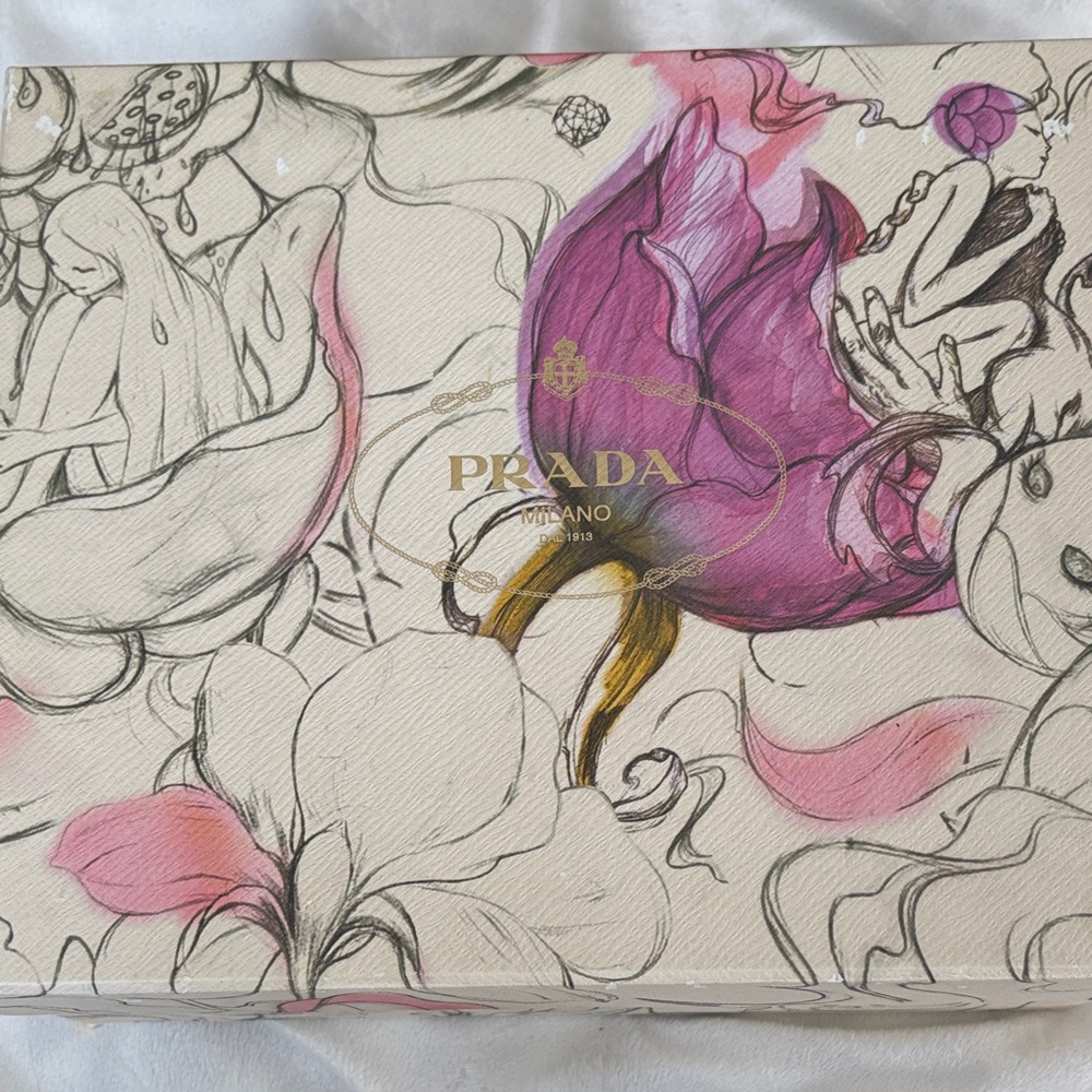 Prada Artistic Floral Box with Pink and Purple Accents